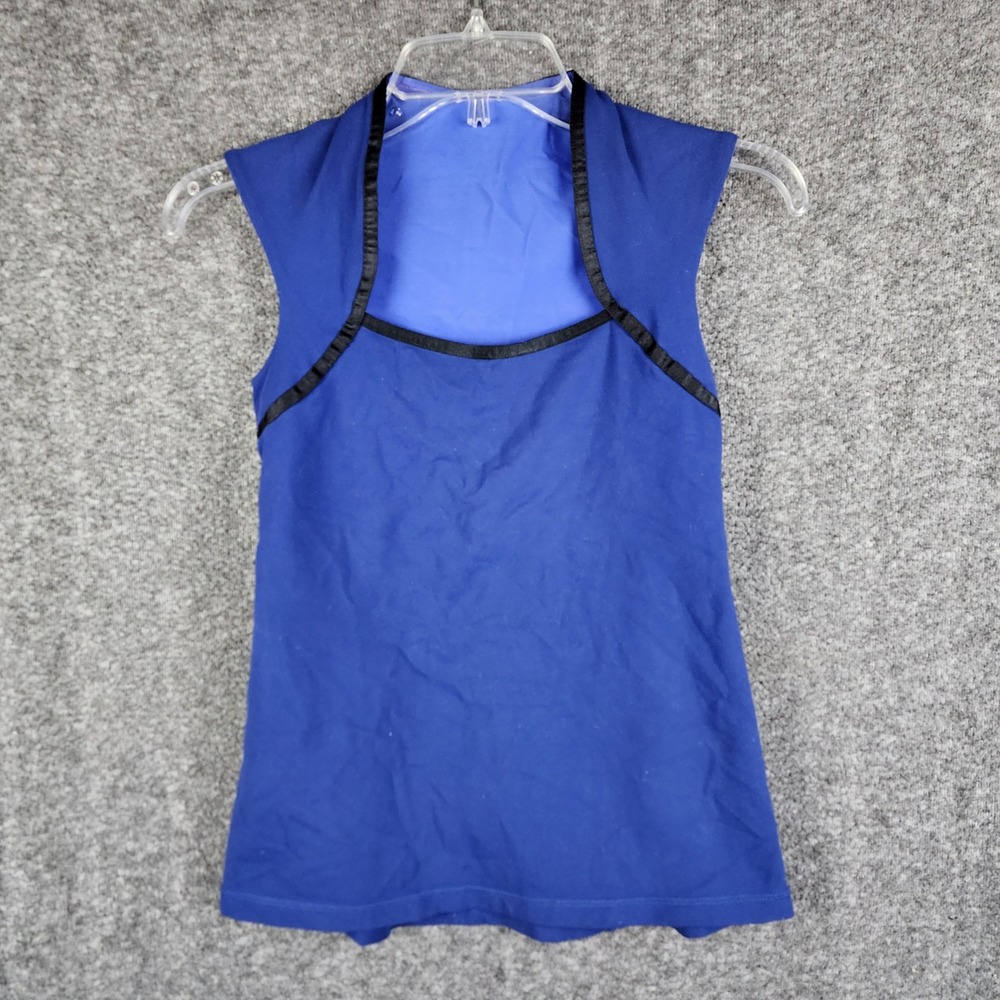 Lululemon Tank Top Womens Size 2 Blue Square Neck Activewear EUC